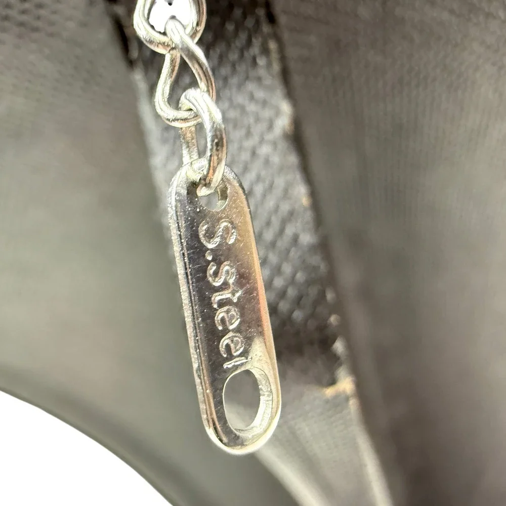 S Steel Layered Silver Tone Necklace Set Multi-Chain Paperclip Box Cable 14 in